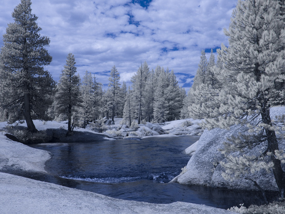 Tuolumne River pool -- IR with color